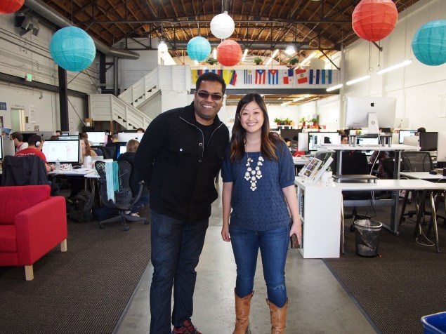 My former student Annie Lee and me at Pinterest in San Francisco