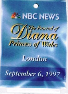 HRH Press Pass Diana Funeral