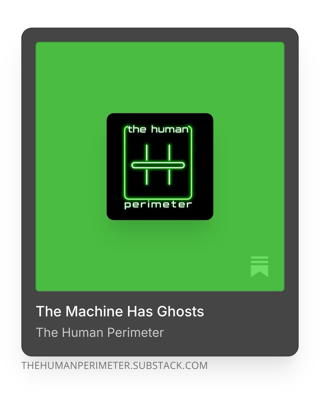 The Machine Has Ghosts: a Substack